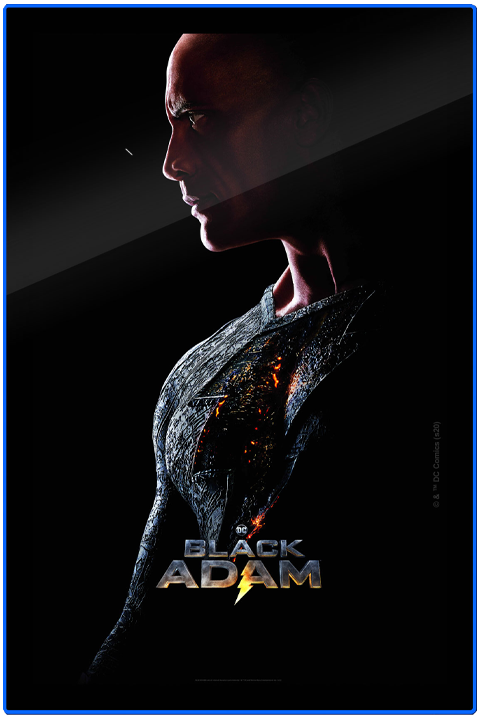 Black Adam (2022) - LED Dwayne Johnson Portrait Poster #2 (Large)- Prototype Shown