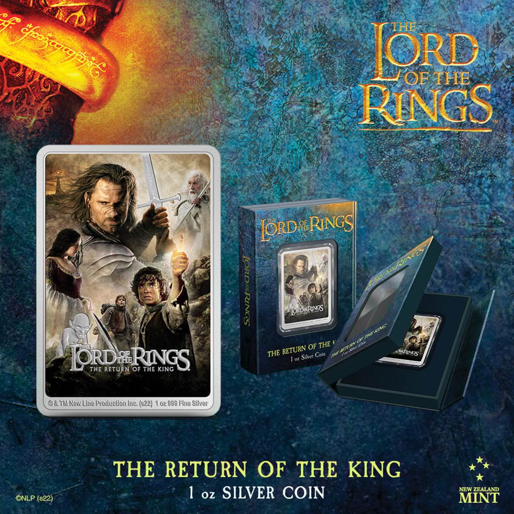 The Lord of the Rings: Return of the King Movie Poster 1oz Silver Coin