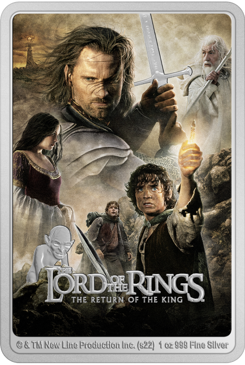 The Lord of the Rings: Return of the King Movie Poster 1oz Silver Coin