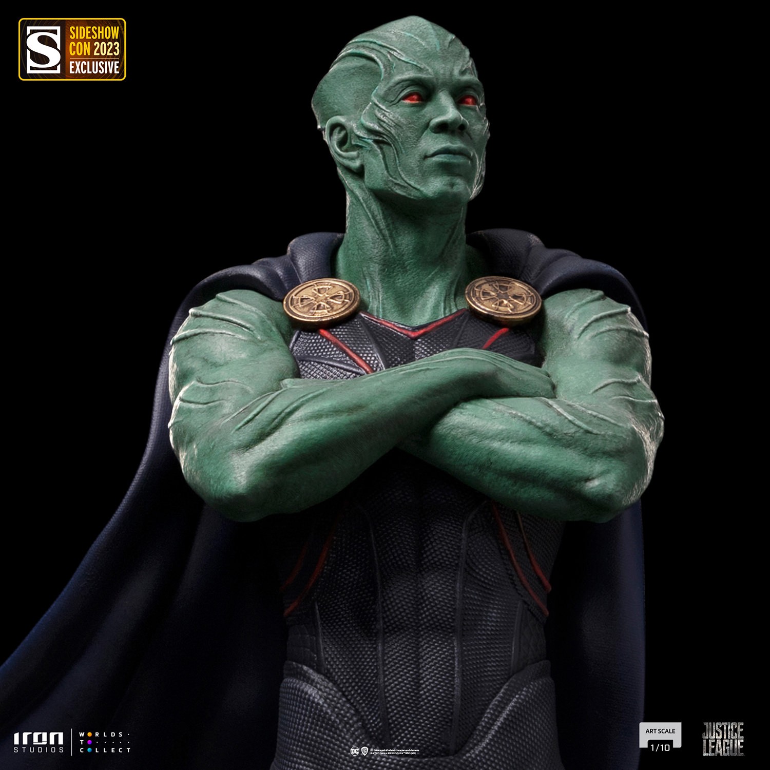 その他 DC Heroclix 10th Anniversary Martian Manhunter #19 counter top Martian Manhunter Art Scale 1:10 Statue by Iron Studios