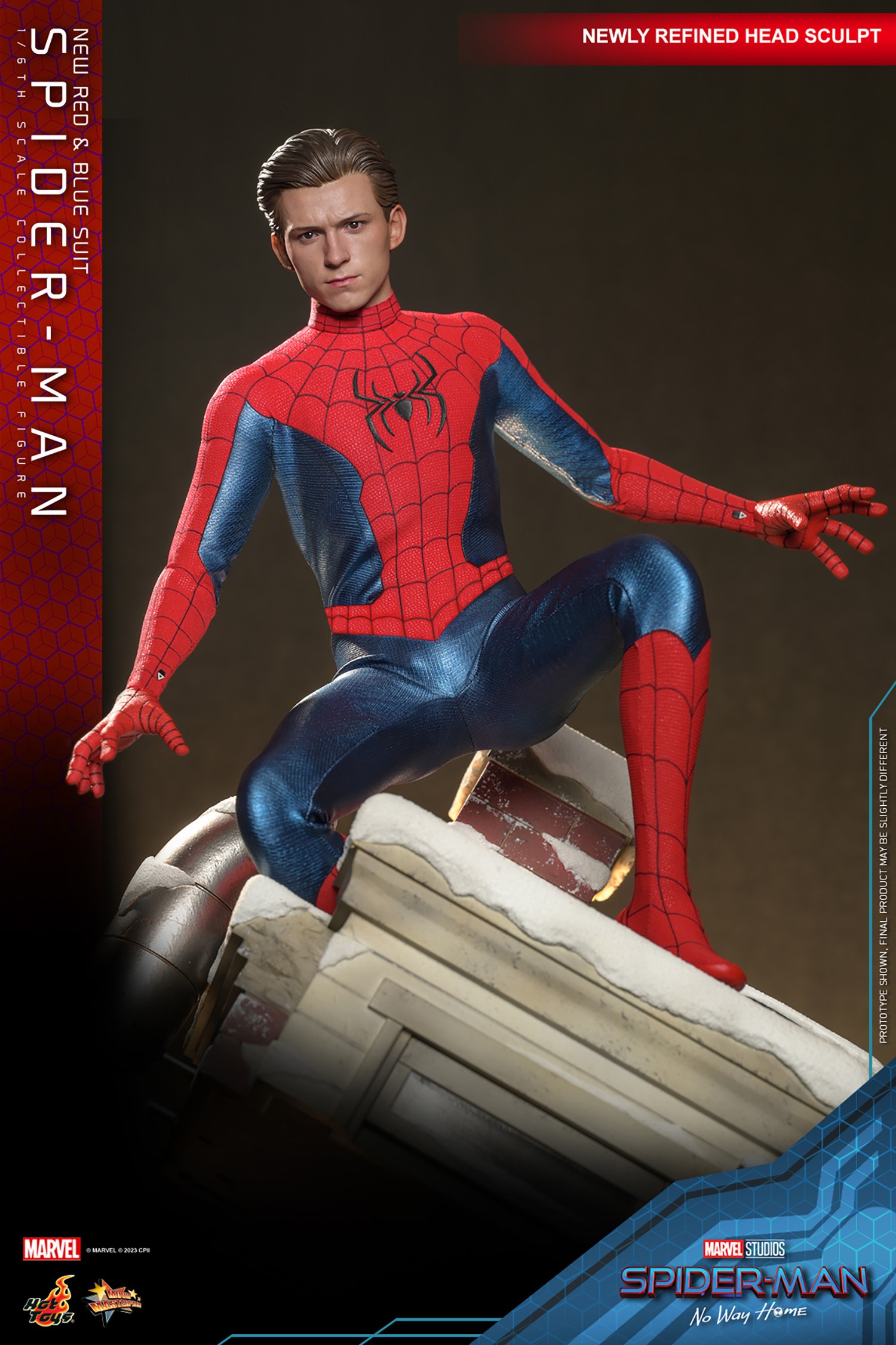 Hot Toys Spider-Man: No Way Home - Spider-Man (New Red and Blue Suit) 1:6  Scale Collectible Figure (Deluxe Version) - Toys Wonderland