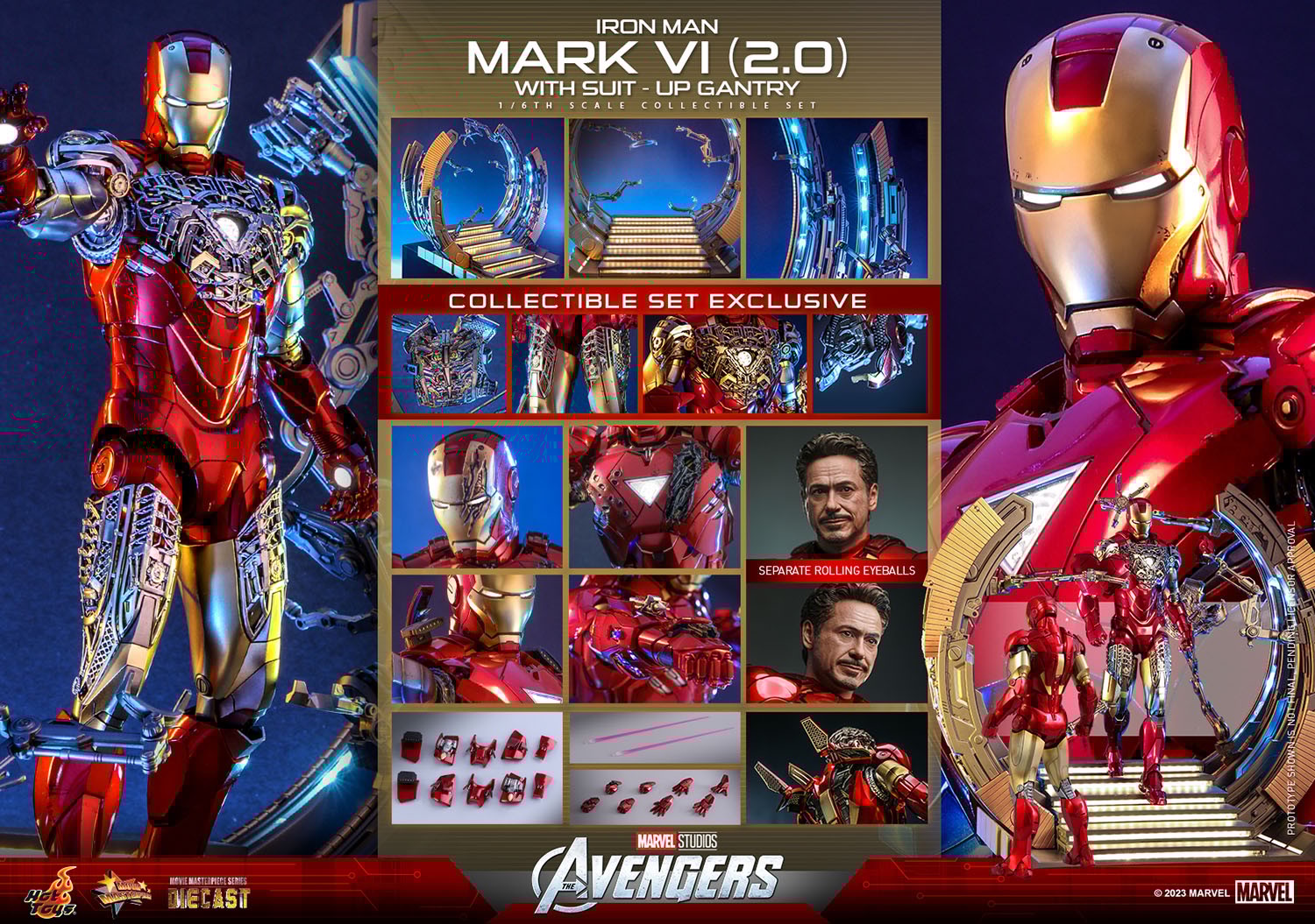 Iron Man Mark VI (2.0) with Suit-Up Gantry