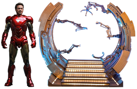 Iron Man Mark VI (2.0) with Suit-Up Gantry