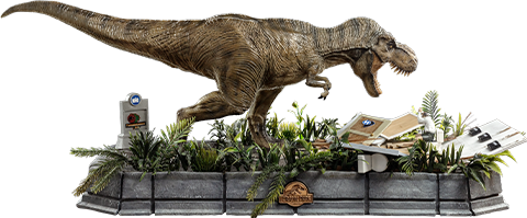 T-Rex and Donald Gennaro 1:10 Statue by Iron Studios