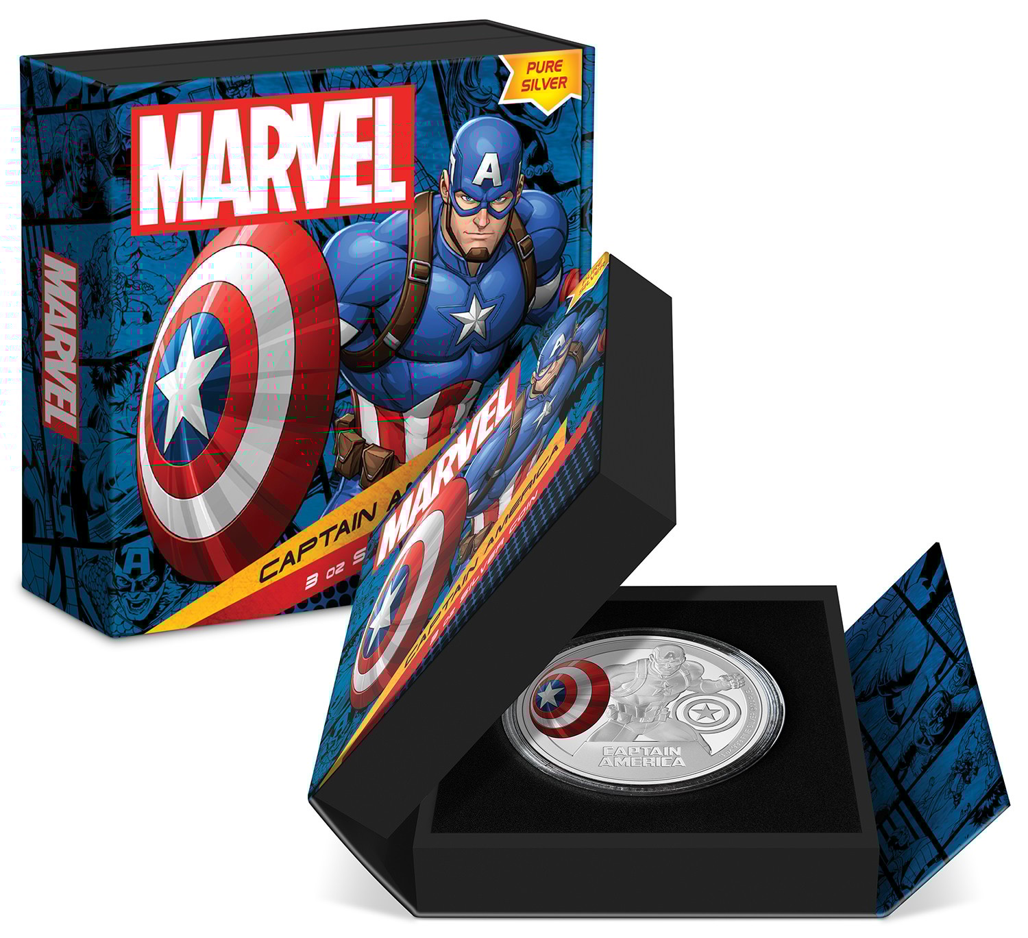 Captain America 3oz Silver Coin