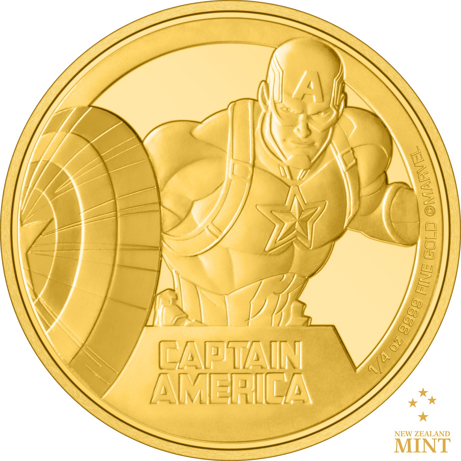 Captain America 1/4oz Gold Coin- Prototype Shown