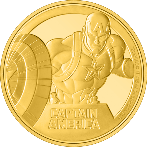 Captain America 1/4oz Gold Coin