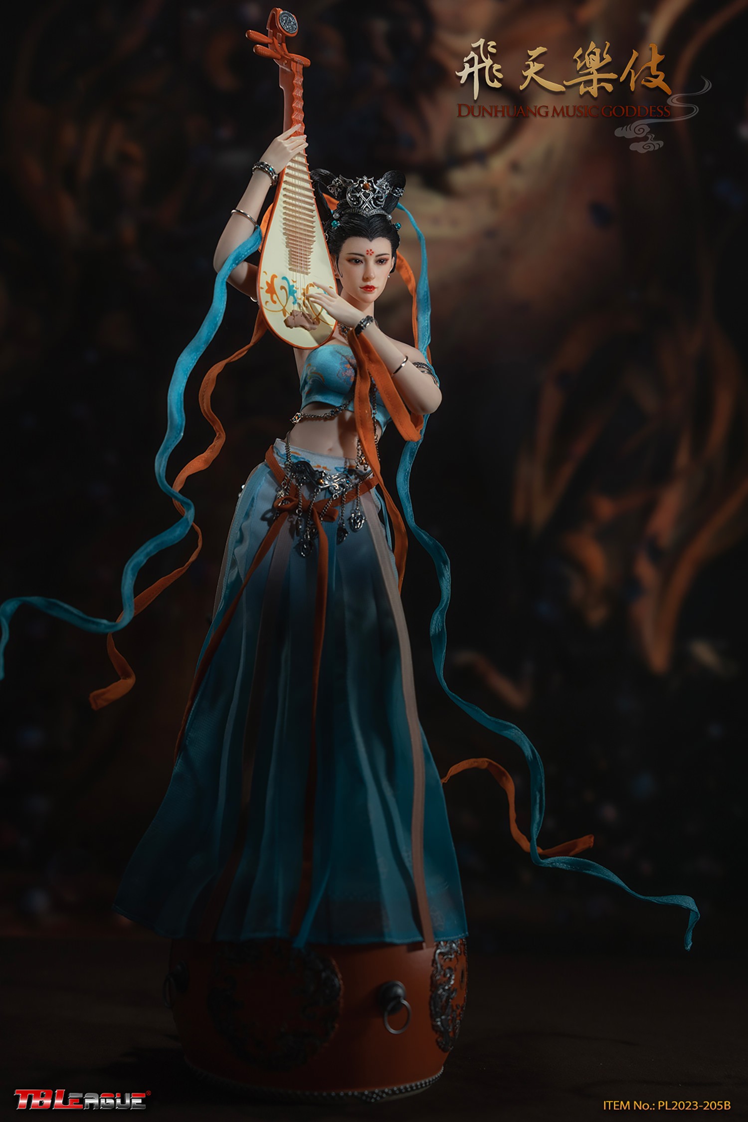 Dunhuang Music Goddess (Blue)