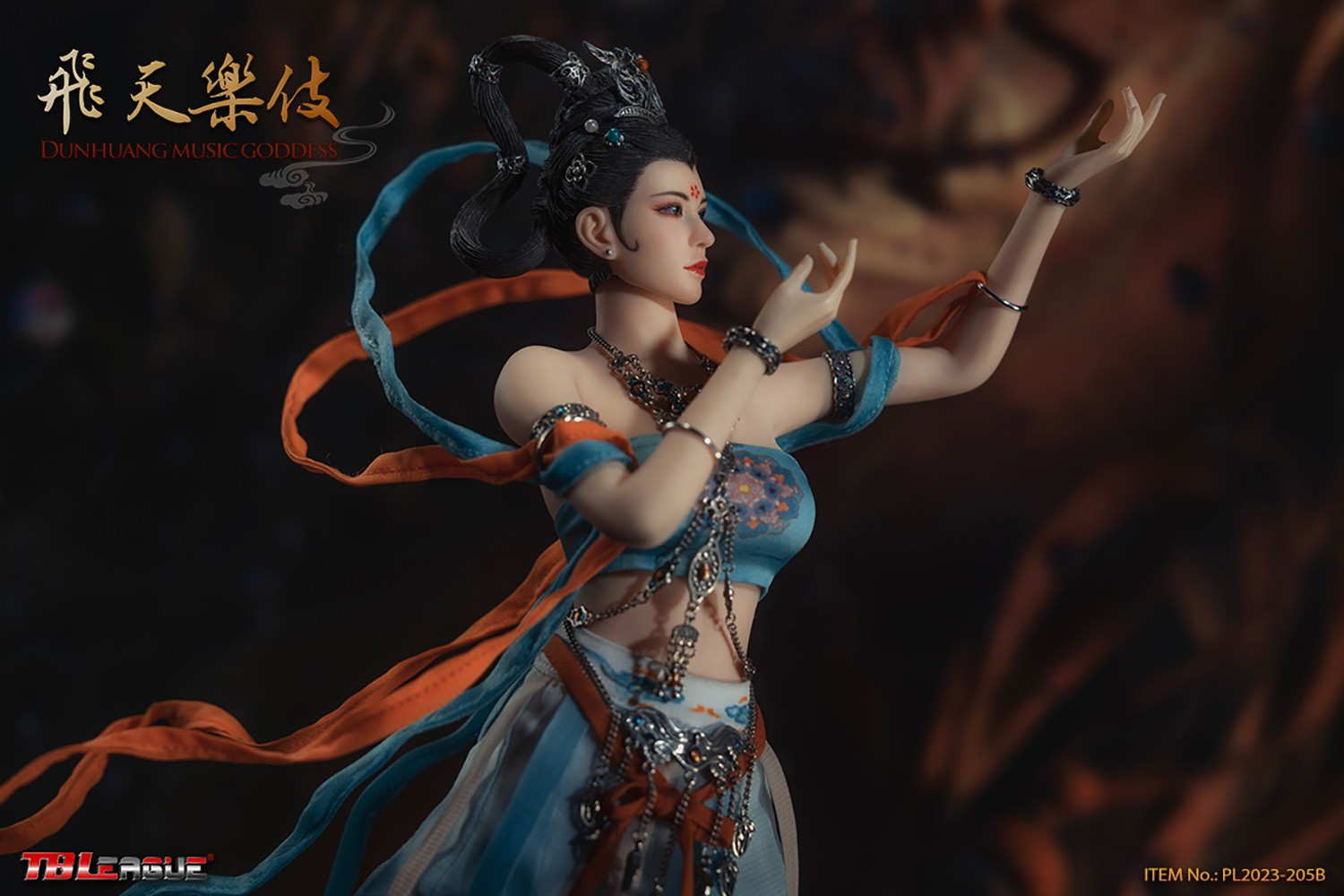 Dunhuang Music Goddess (Blue)