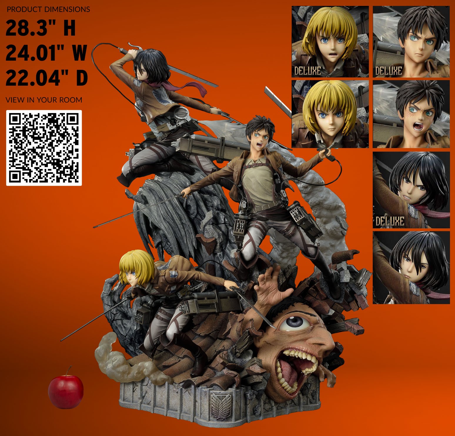 Eren, Mikasa, & Armin (Deluxe Bonus Version)- Prototype Shown