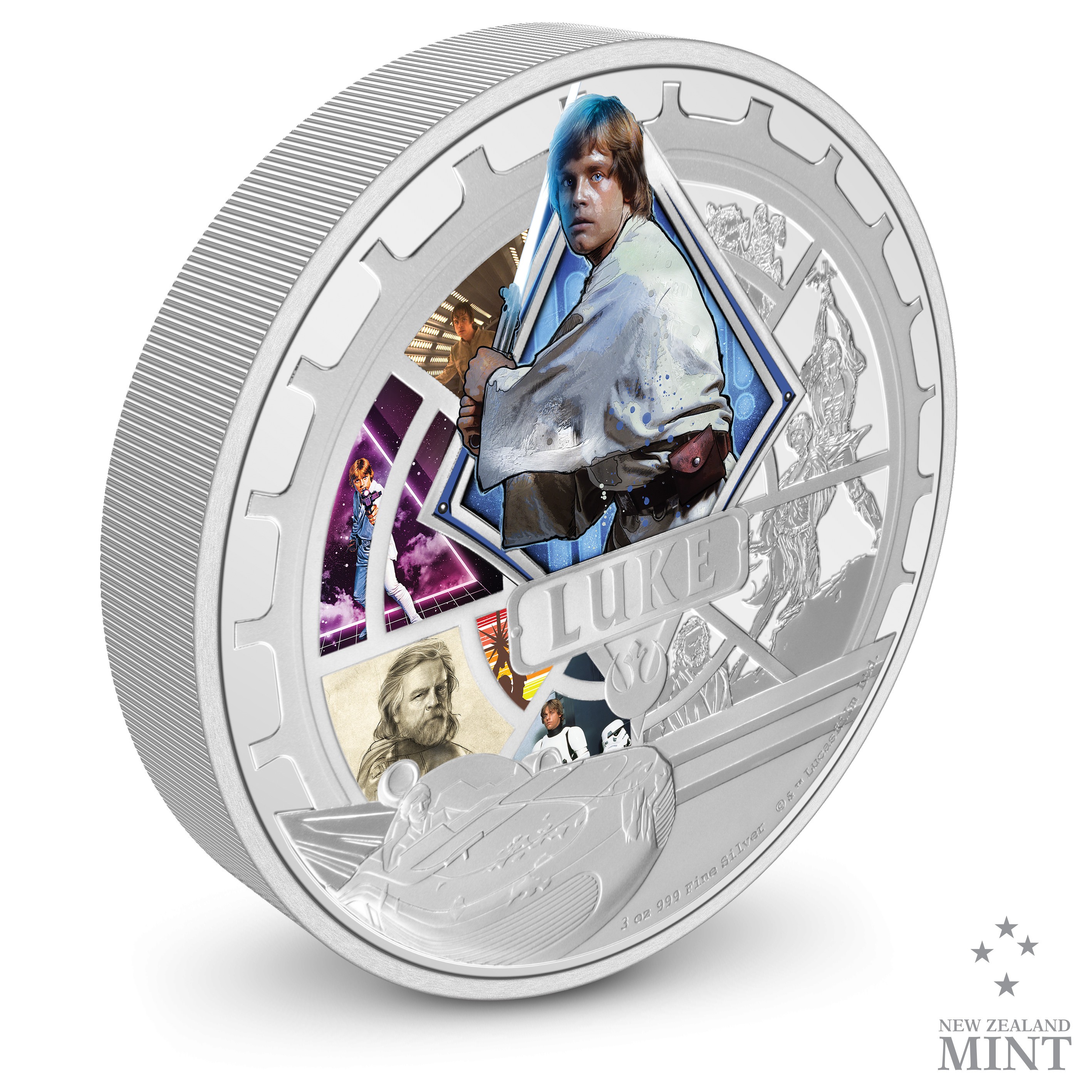 Luke Skywalker™ 3oz Silver Coin (Prototype Shown) View 5