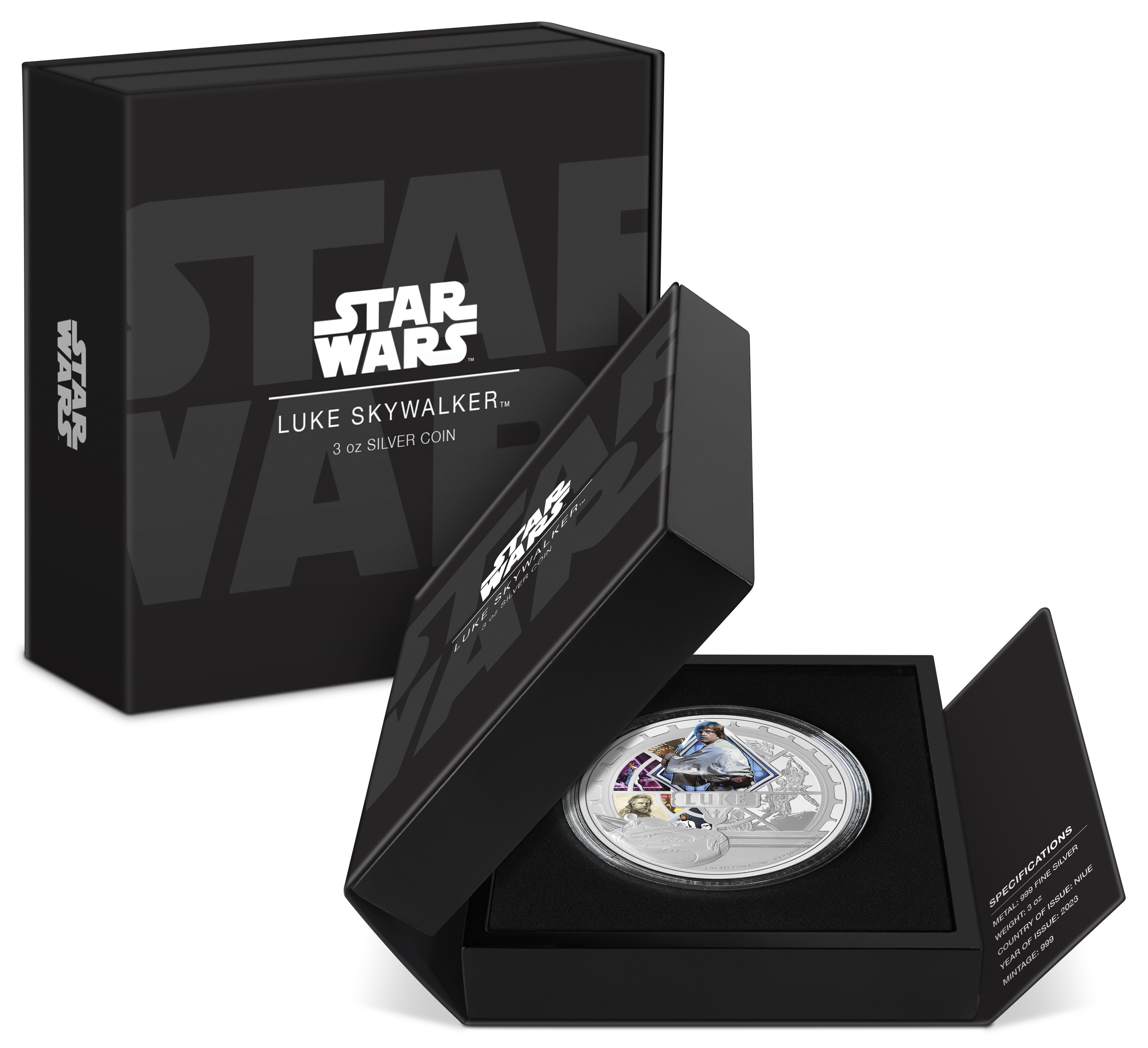 Luke Skywalker™ 3oz Silver Coin (Prototype Shown) View 9