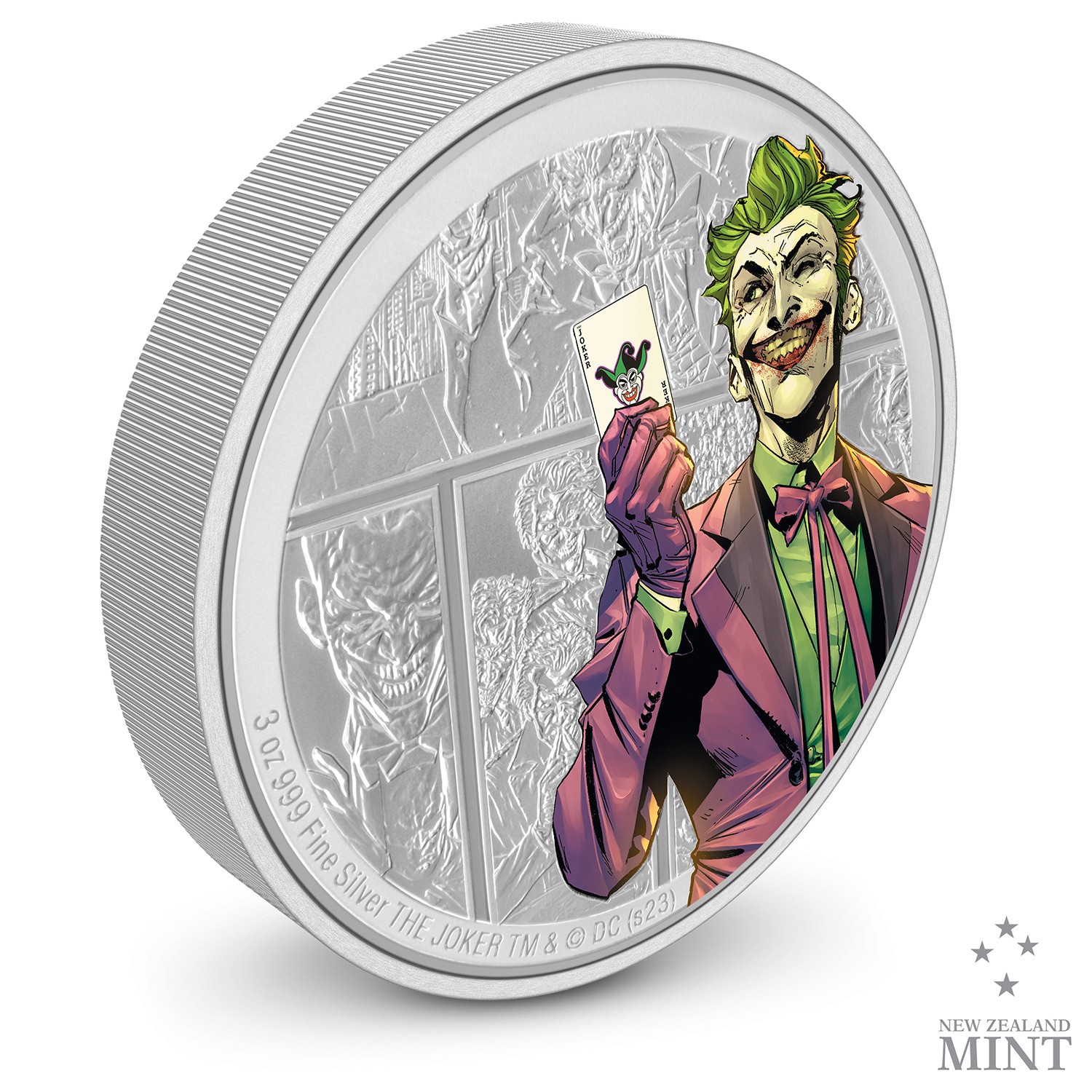 The Joker 3oz Silver Coin (Prototype Shown) View 4