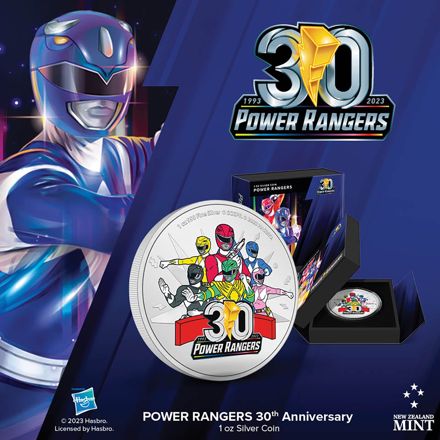 Power Rangers 30th Anniversary 1oz Silver Coin