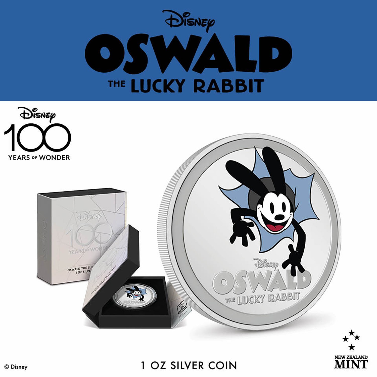 Oswald the Lucky Rabbit 1oz Silver Coin