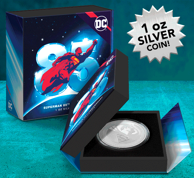 Superman 85th Anniversary 1oz Silver Coin- Prototype Shown