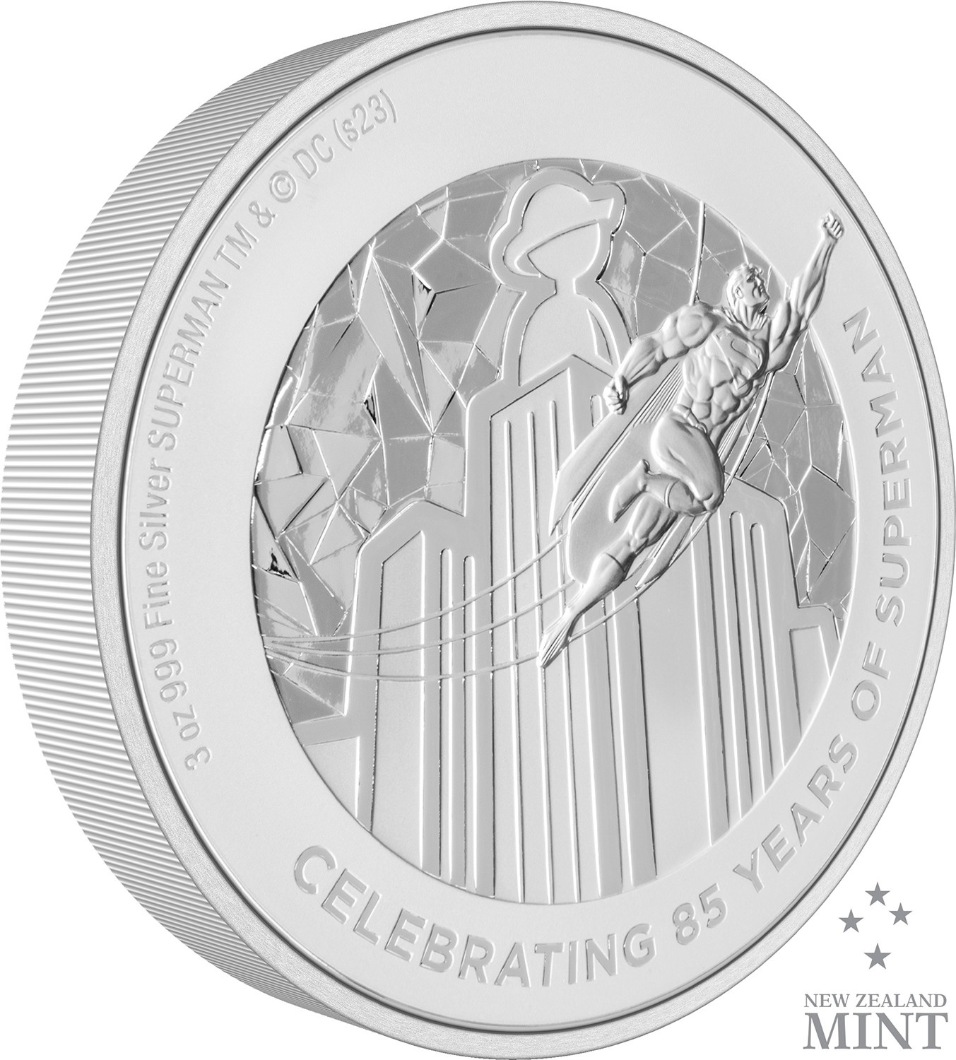 Superman 85th Anniversary 3oz Silver Coin (Prototype Shown) View 4