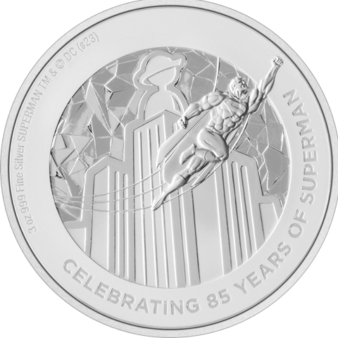 Superman 85th Anniversary 3oz Silver Coin (Prototype Shown) View 9