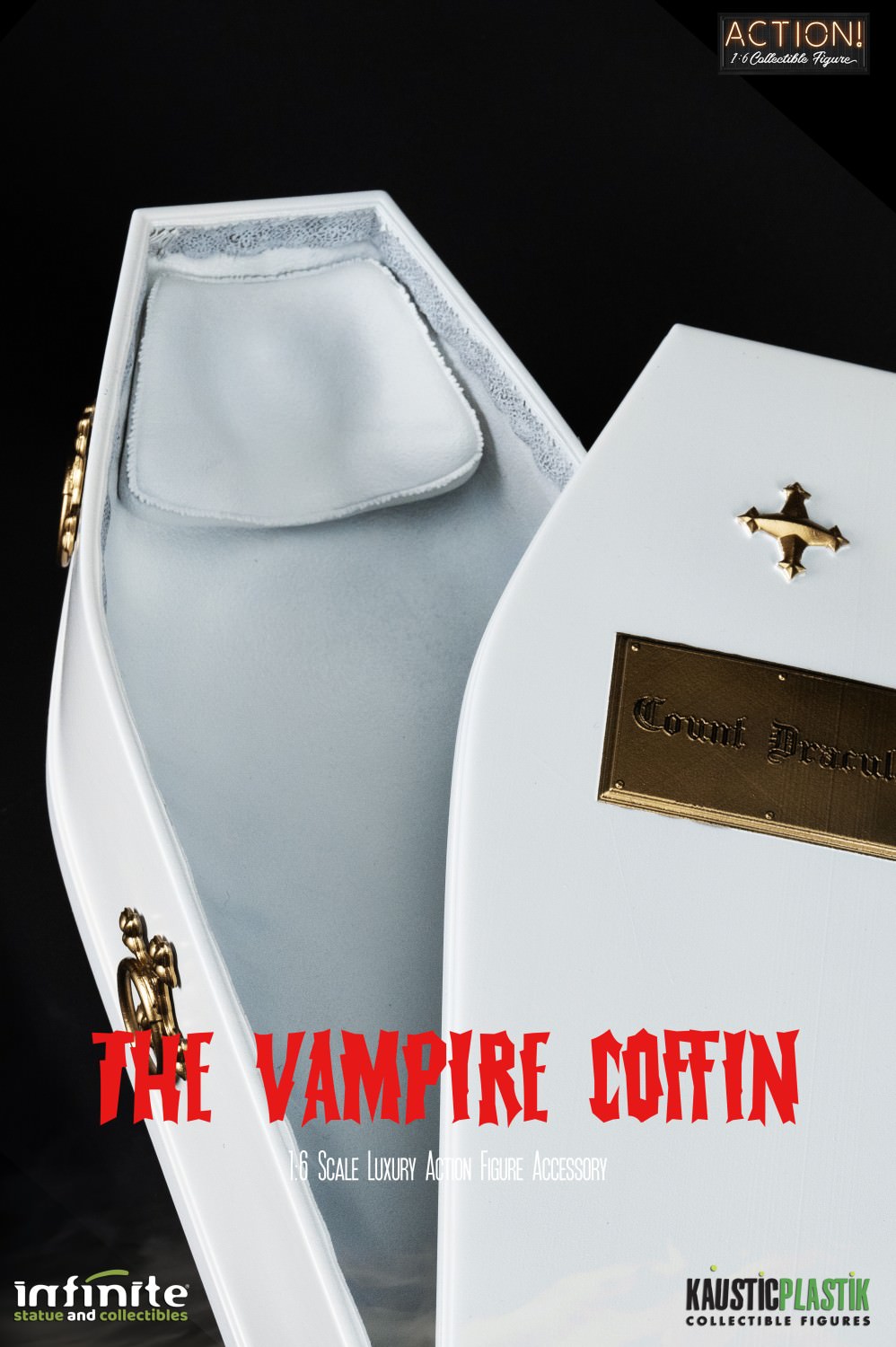 White Dracula Coffin- Prototype Shown