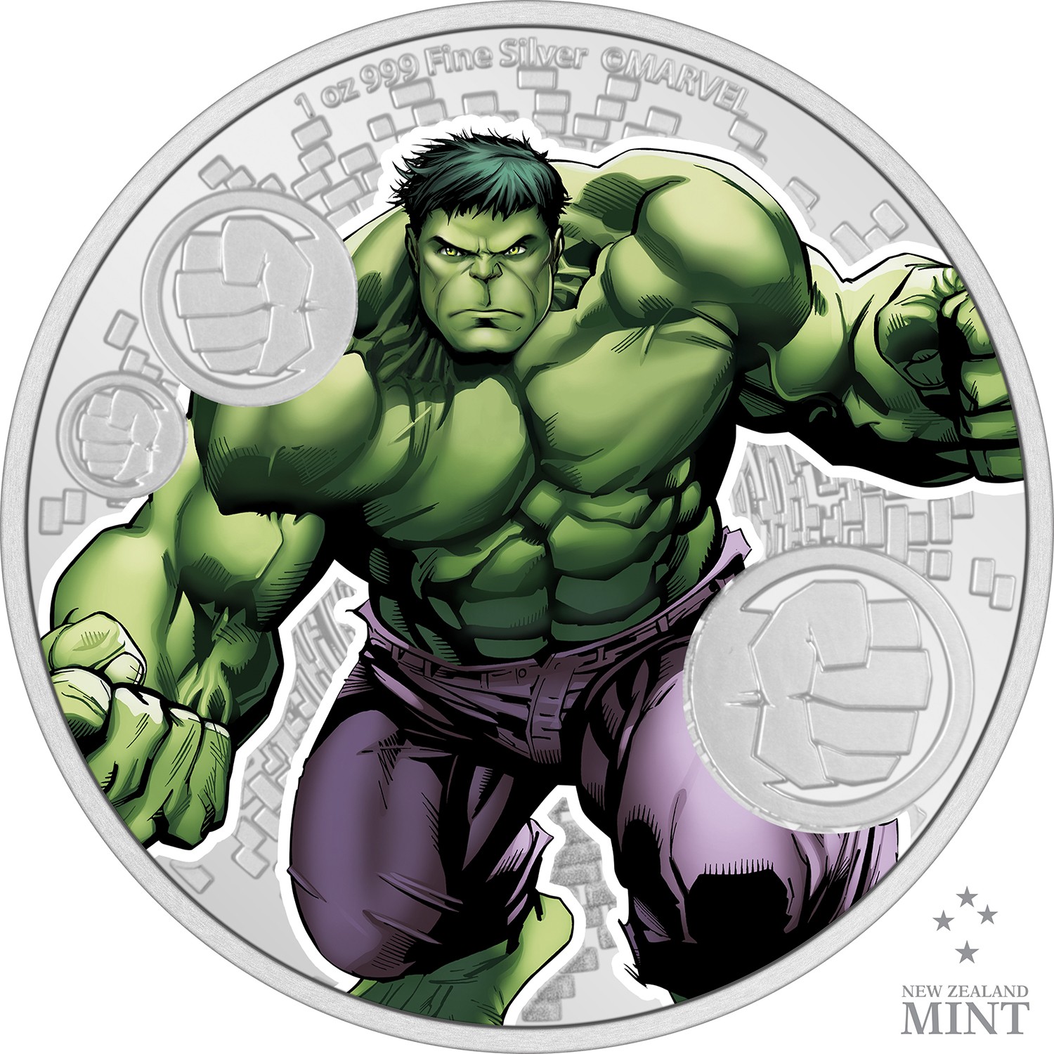 The Incredible Hulk 1oz Silver Coin- Prototype Shown