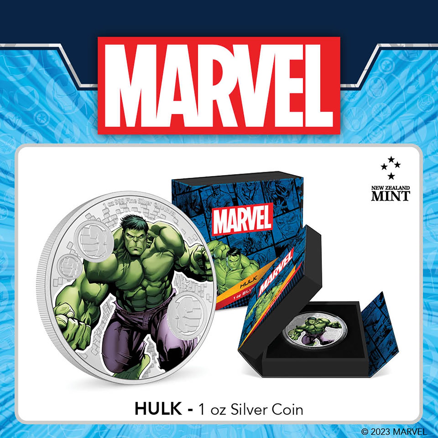 The Incredible Hulk 1oz Silver Coin