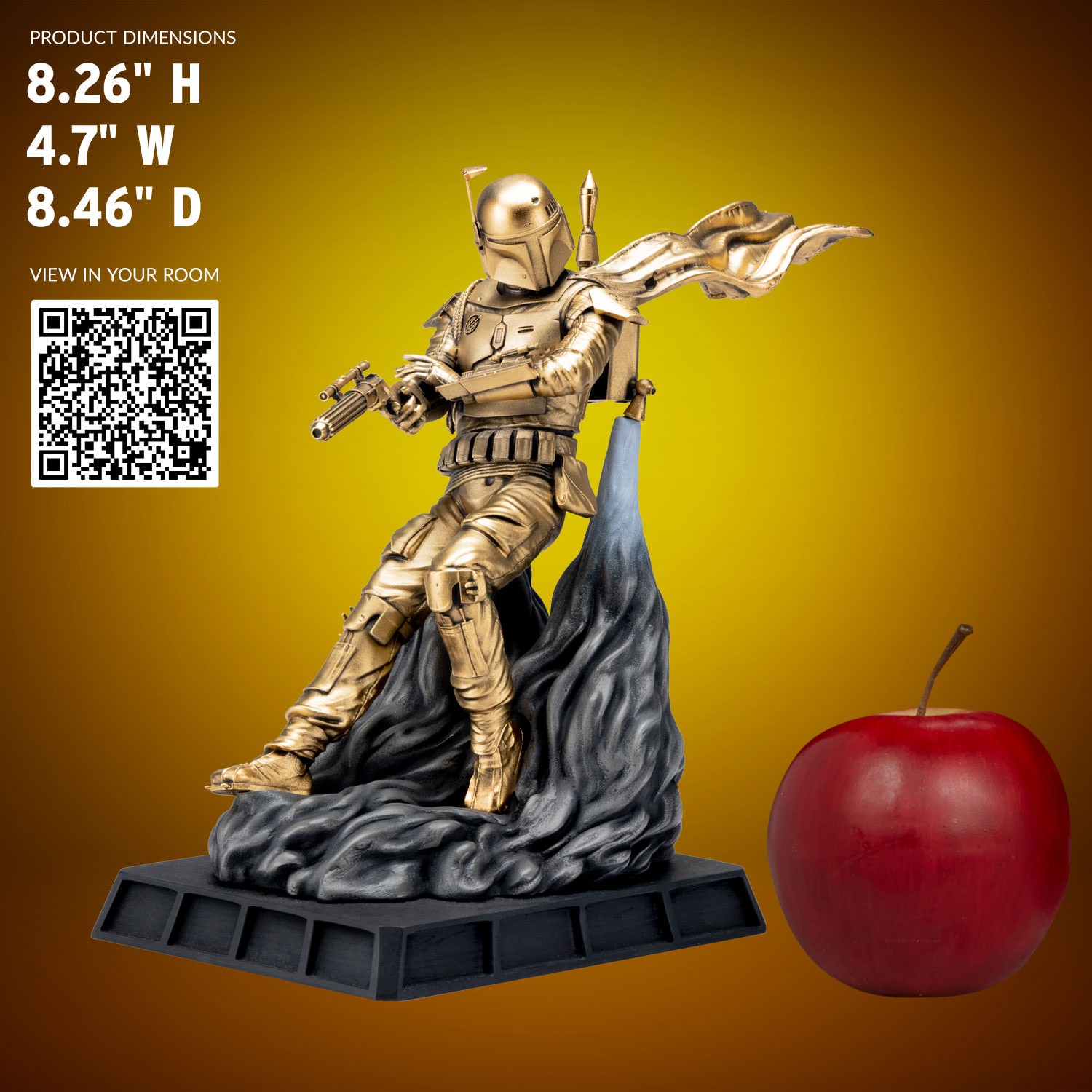 Boba Fett Battle Ready Figurine (Gilt Edition) (Prototype Shown) View 2
