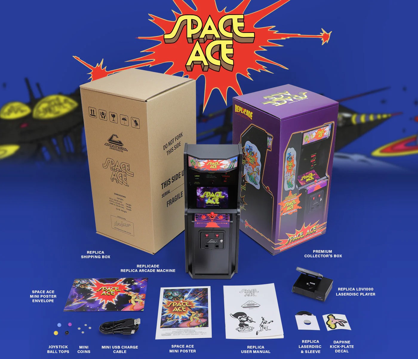 Space Ace Dedicated X RepliCade- Prototype Shown
