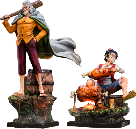 One Piece Monkey D. Luffy & Silvers Reyleigh Statues  (Prototype Shown) View 9