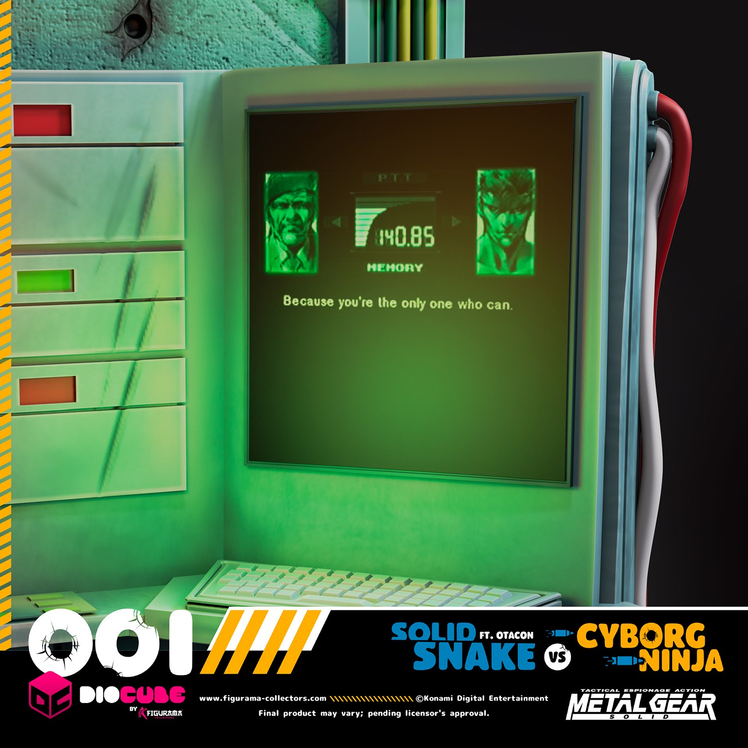 Metal Gear Solid Metal Gear Solid: Solid Snake Vs. Cyborg Ninja DioCube Diorama  (Prototype Shown) View 8