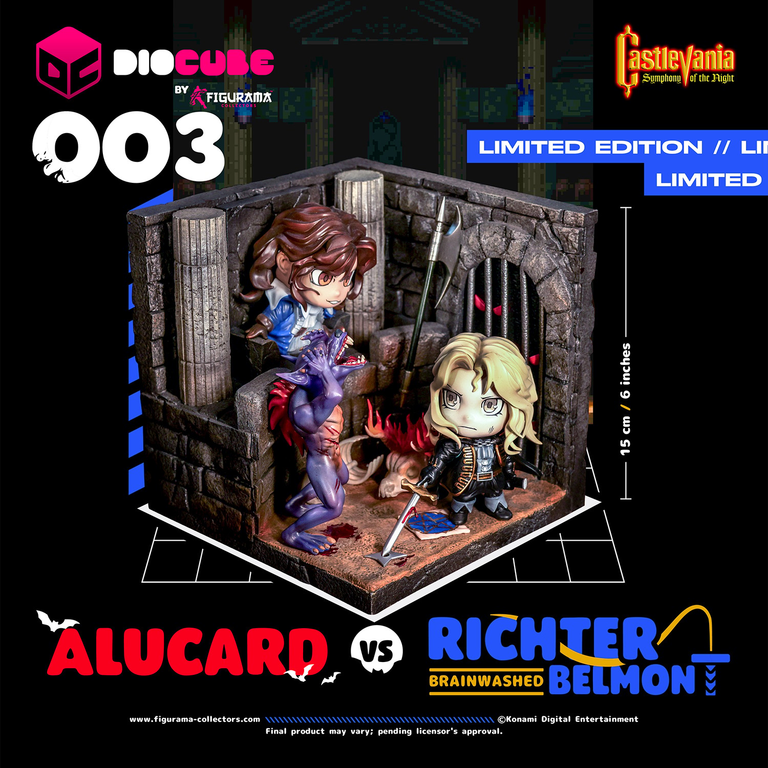 Castlevania Castlevania: Alucard Vs. Richter Belmont DioCube Diorama  (Prototype Shown) View 1
