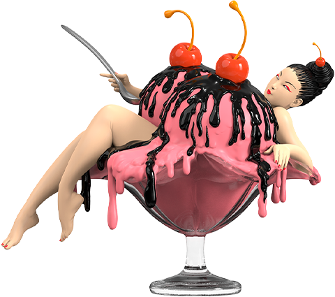 Cherry Bombom Vinyl Collectible by Mighty Jaxx | Sideshow Collectibles