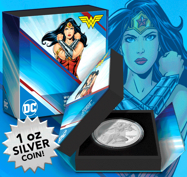 DC Comics Wonder Woman 1oz Silver Coin Silver Collectible  (Prototype Shown) View 1