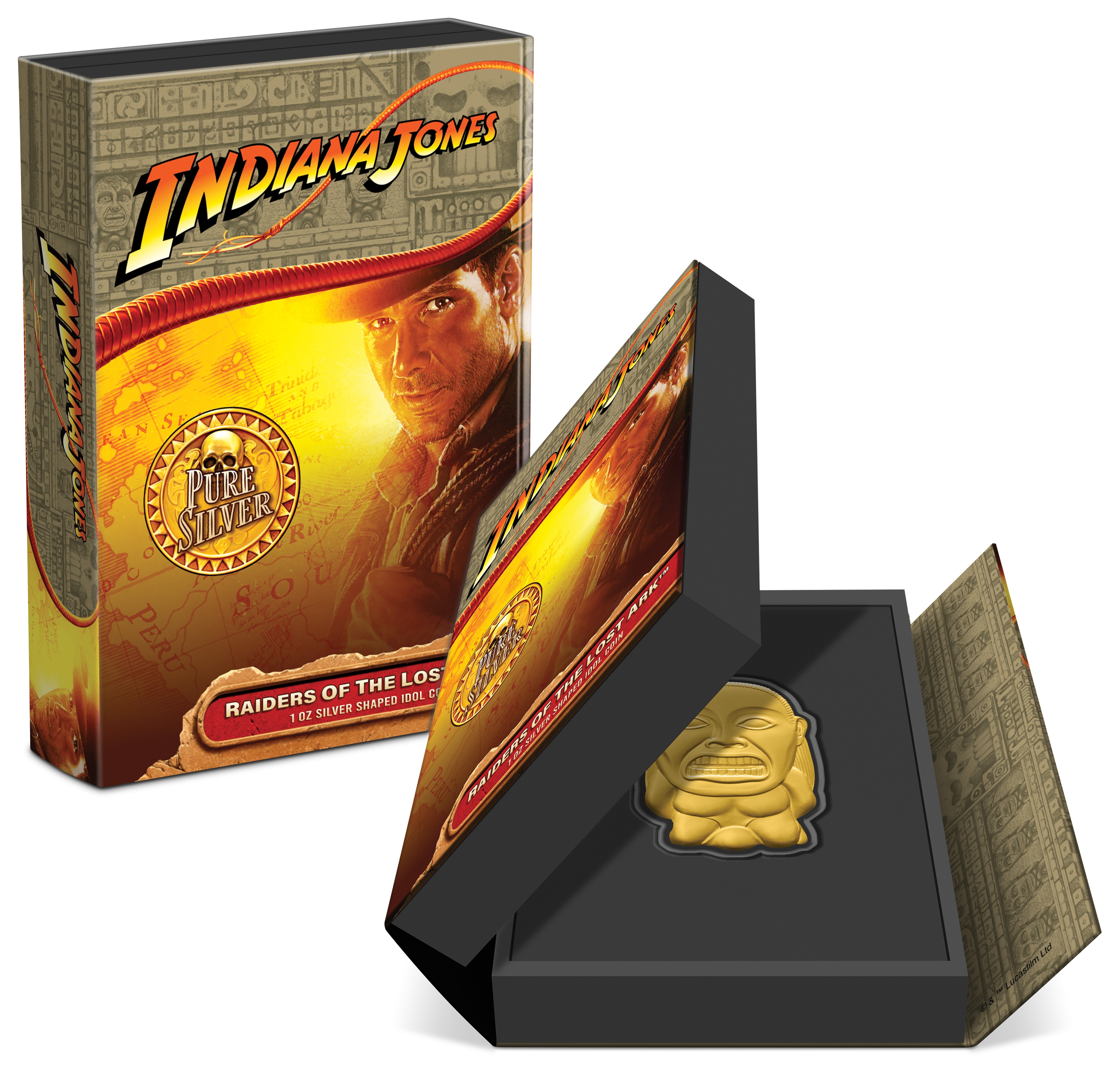 Indiana Jones Raiders of the Lost Ark Golden Idol 1oz Silver Coin Silver Collectible  (Prototype Shown) View 8