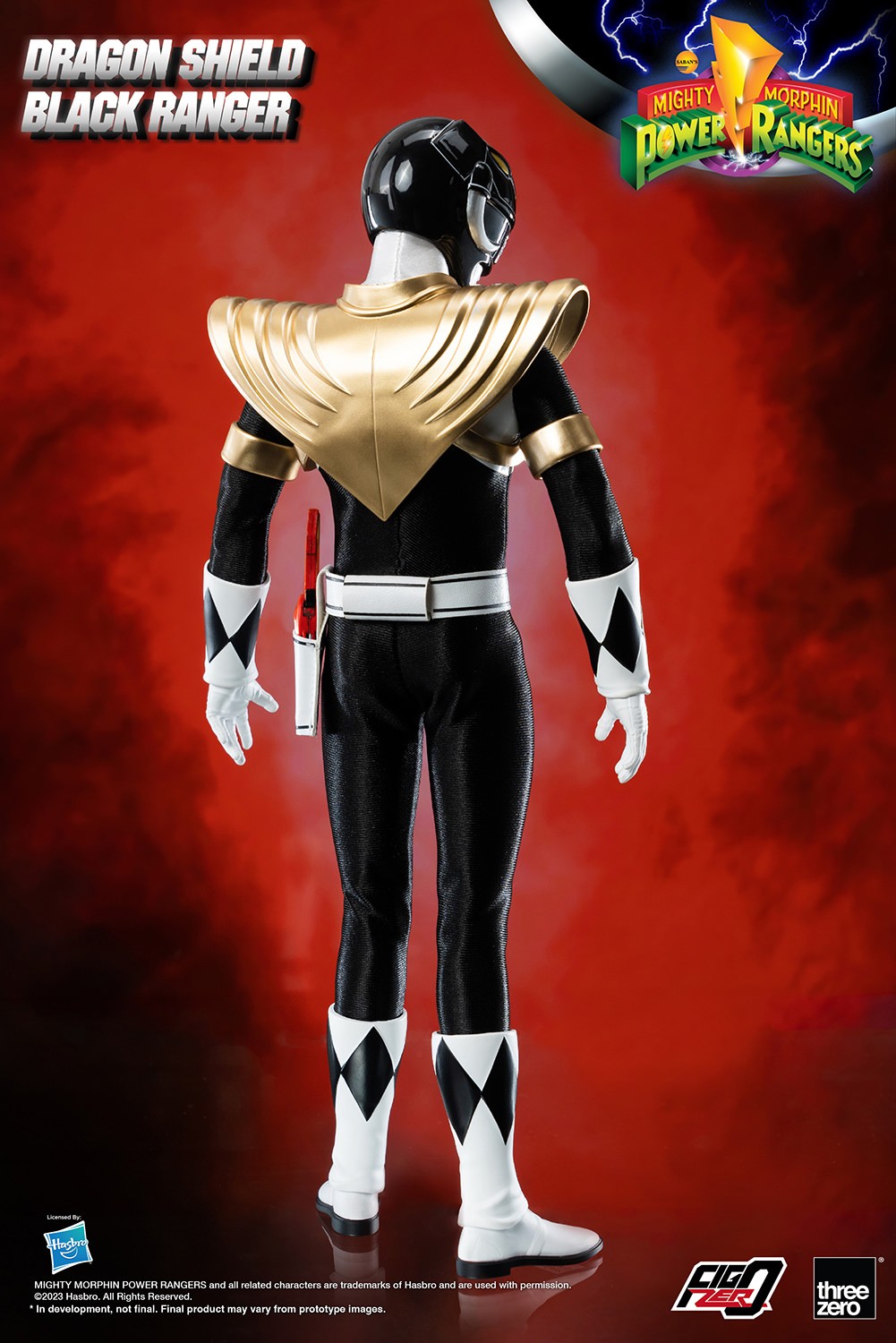 Mighty Morphin Power Rangers Dragon Shield Black Ranger Sixth Scale Figure  (Prototype Shown) View 6