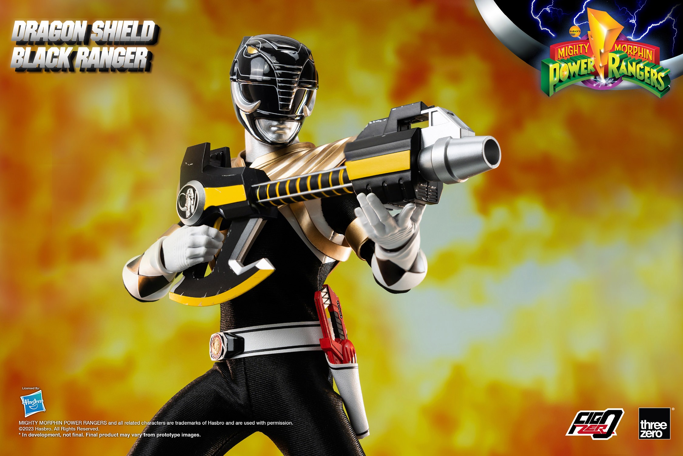 Mighty Morphin Power Rangers Dragon Shield Black Ranger Sixth Scale Figure  (Prototype Shown) View 13