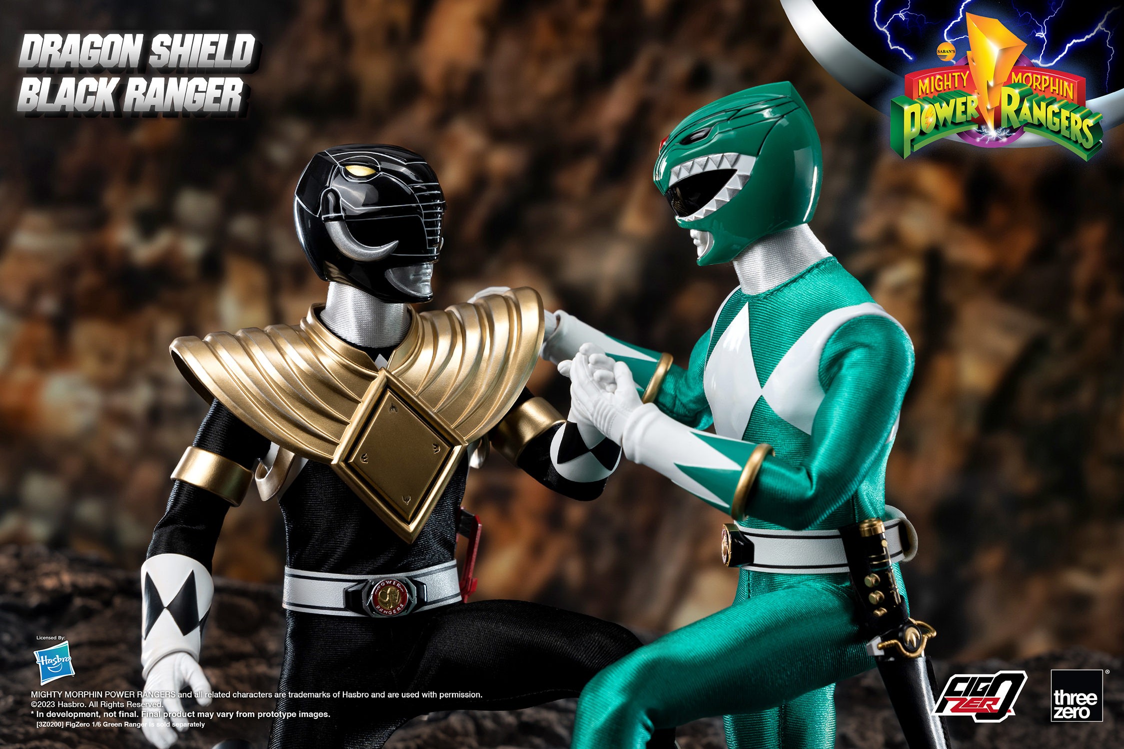 Mighty Morphin Power Rangers Dragon Shield Black Ranger Sixth Scale Figure  (Prototype Shown) View 17