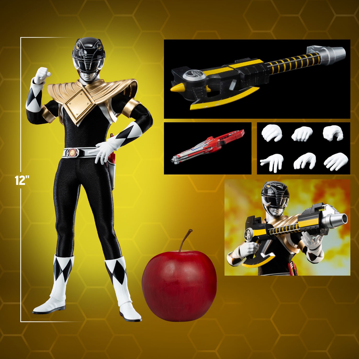 Dragon Shield Black Ranger Sixth Scale Figure by Threezero