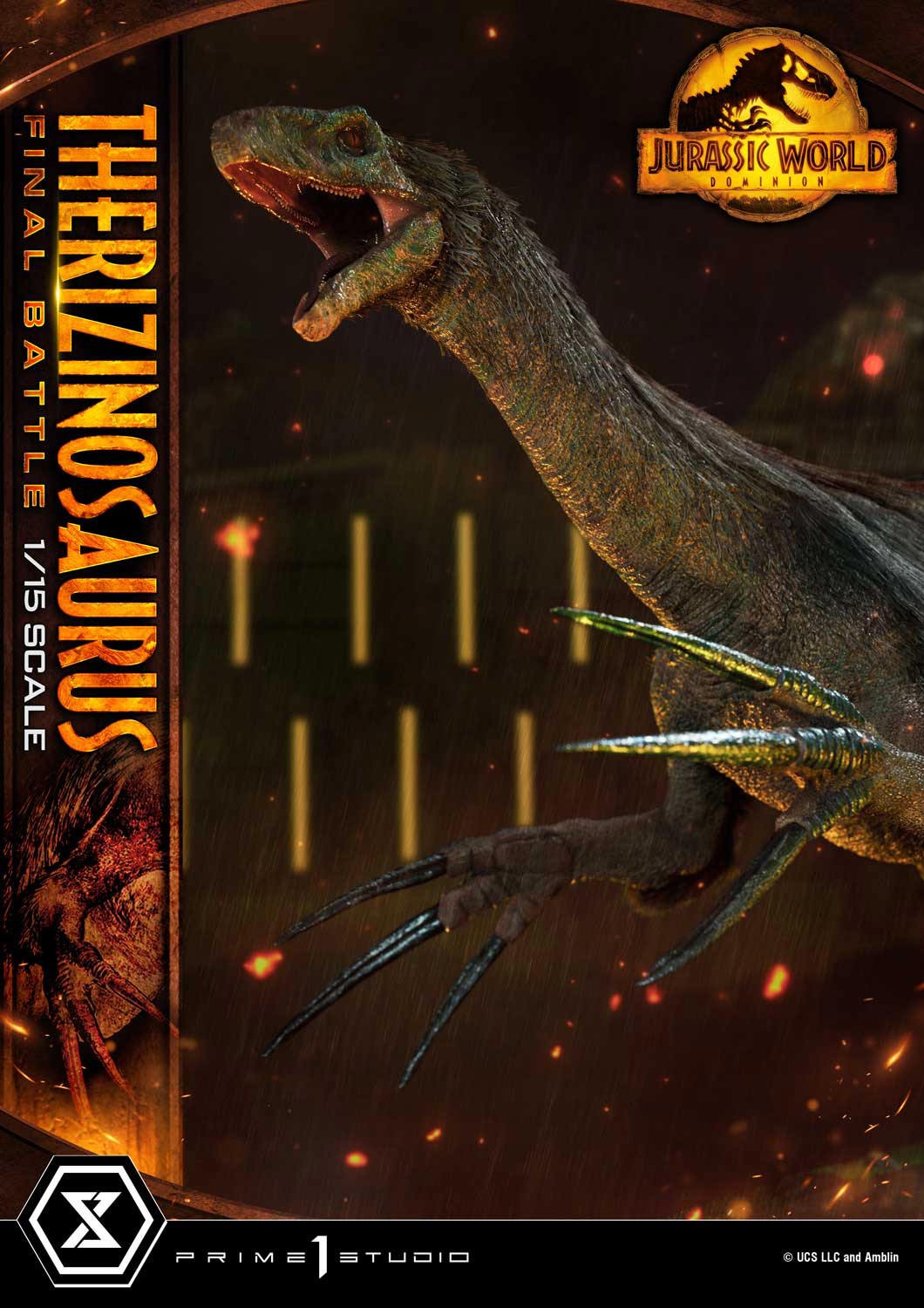 Jurassic World Dominion Therizinosaurus Final Battle (Bonus Version) Statues  (Prototype Shown) View 3
