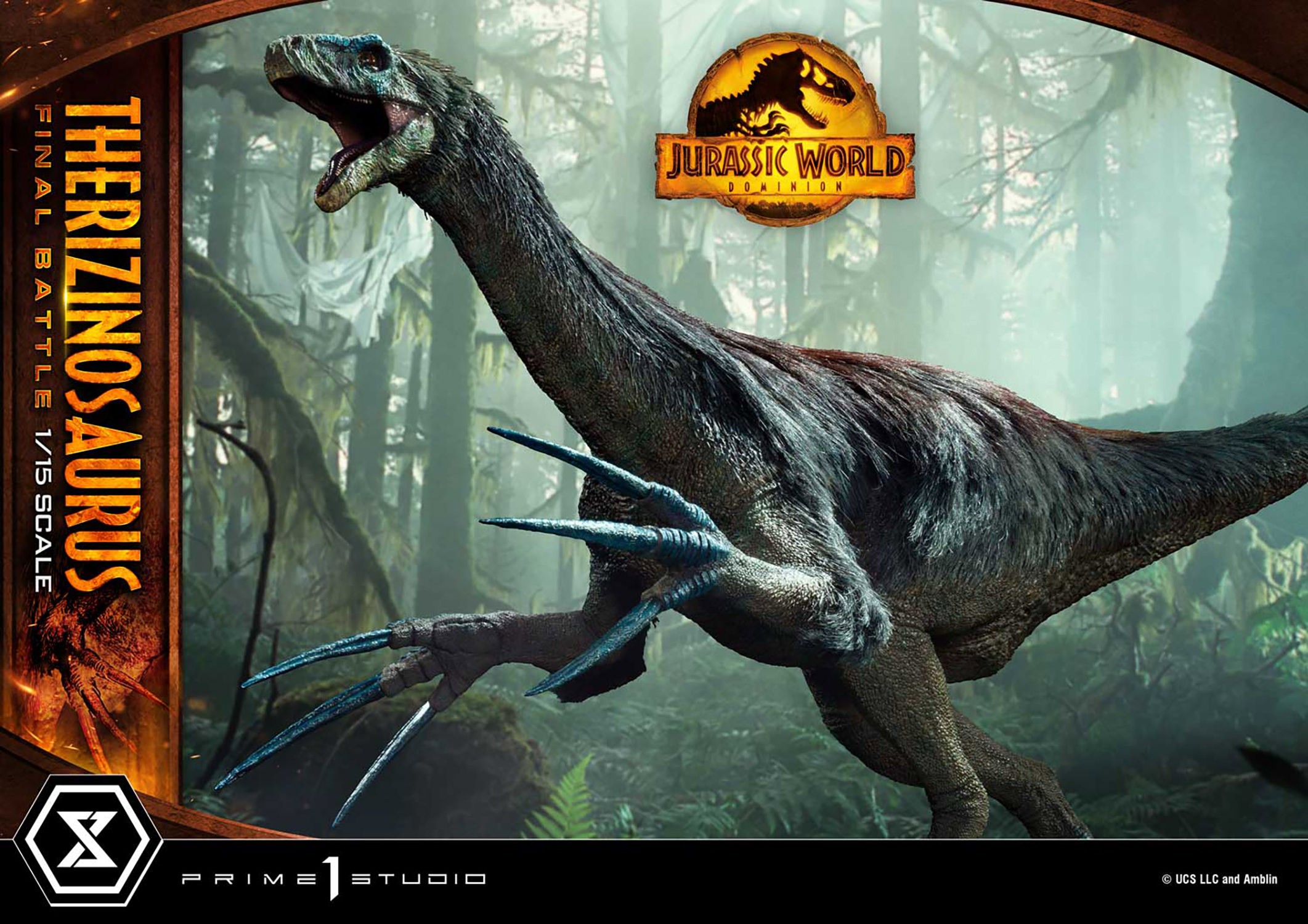 Jurassic World Dominion Therizinosaurus Final Battle (Bonus Version) Statues  (Prototype Shown) View 5