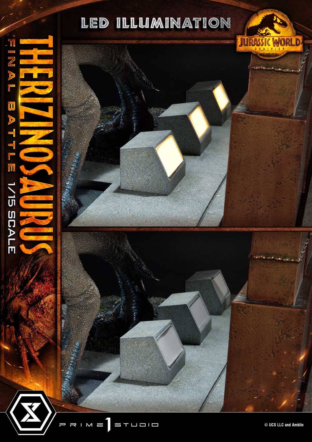 Jurassic World Dominion Therizinosaurus Final Battle (Bonus Version) Statues  (Prototype Shown) View 8