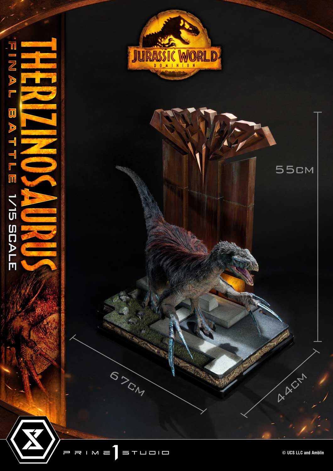 Jurassic World Dominion Therizinosaurus Final Battle (Bonus Version) Statues  (Prototype Shown) View 9
