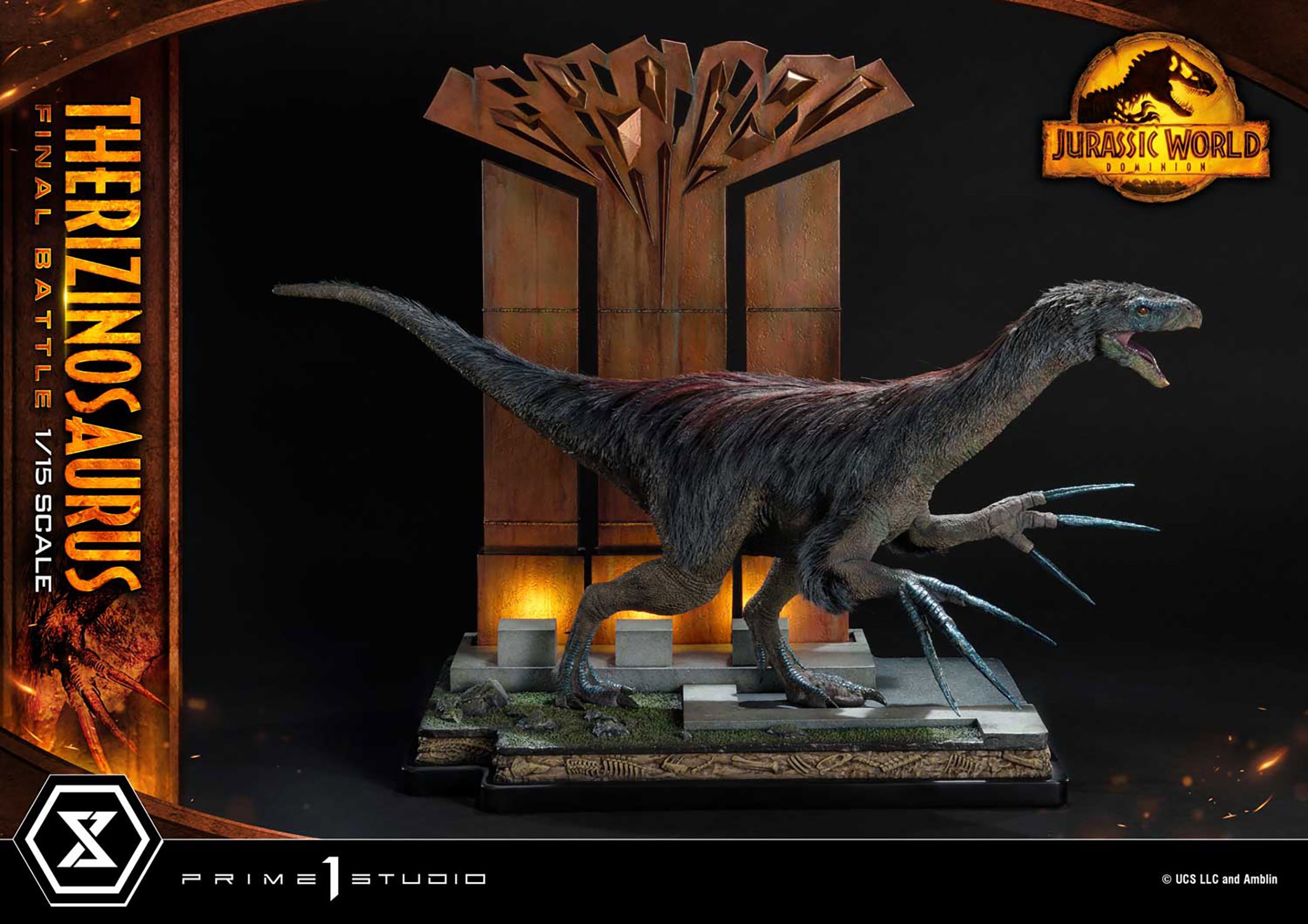 Jurassic World Dominion Therizinosaurus Final Battle (Bonus Version) Statues  (Prototype Shown) View 11
