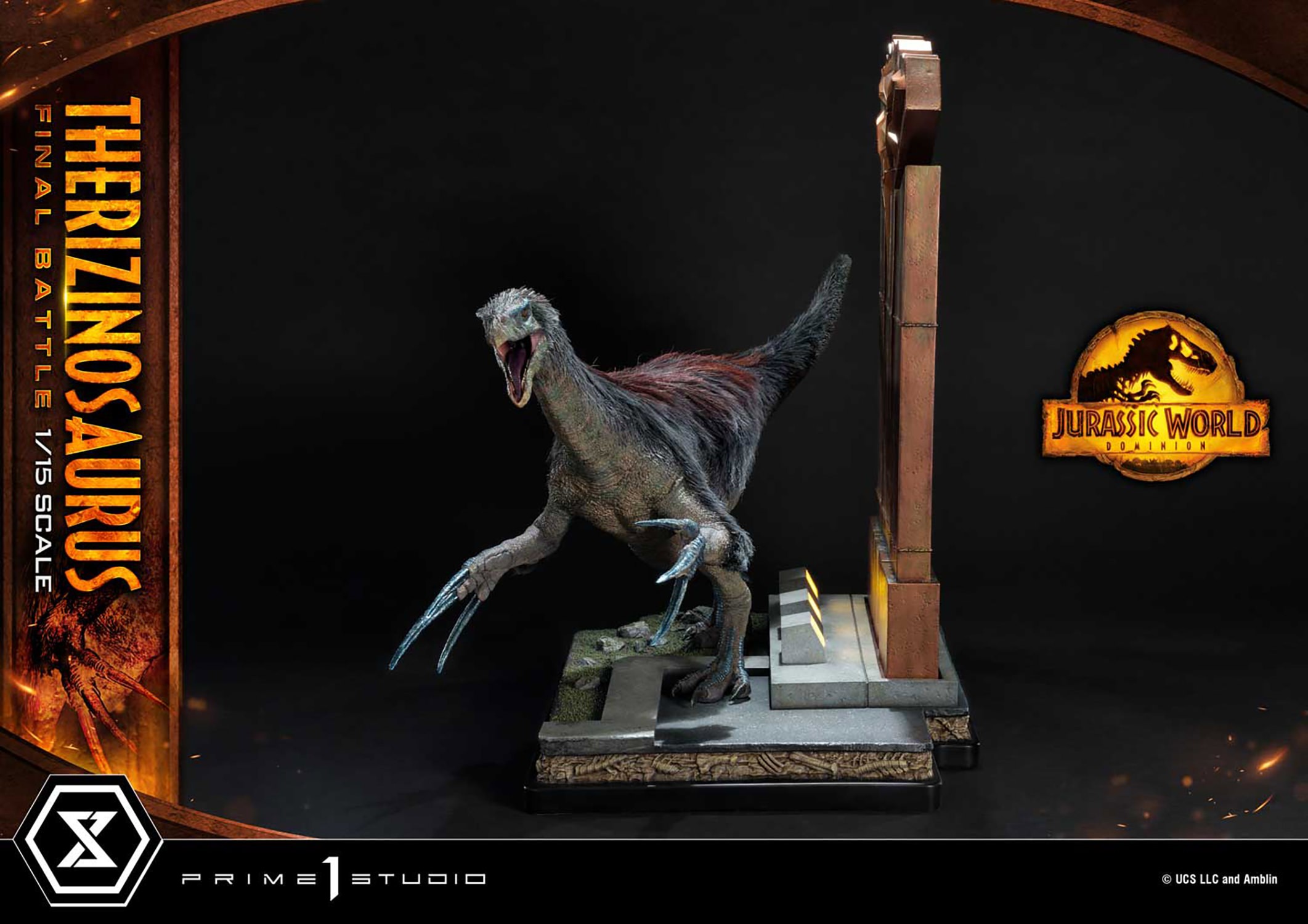 Jurassic World Dominion Therizinosaurus Final Battle (Bonus Version) Statues  (Prototype Shown) View 14