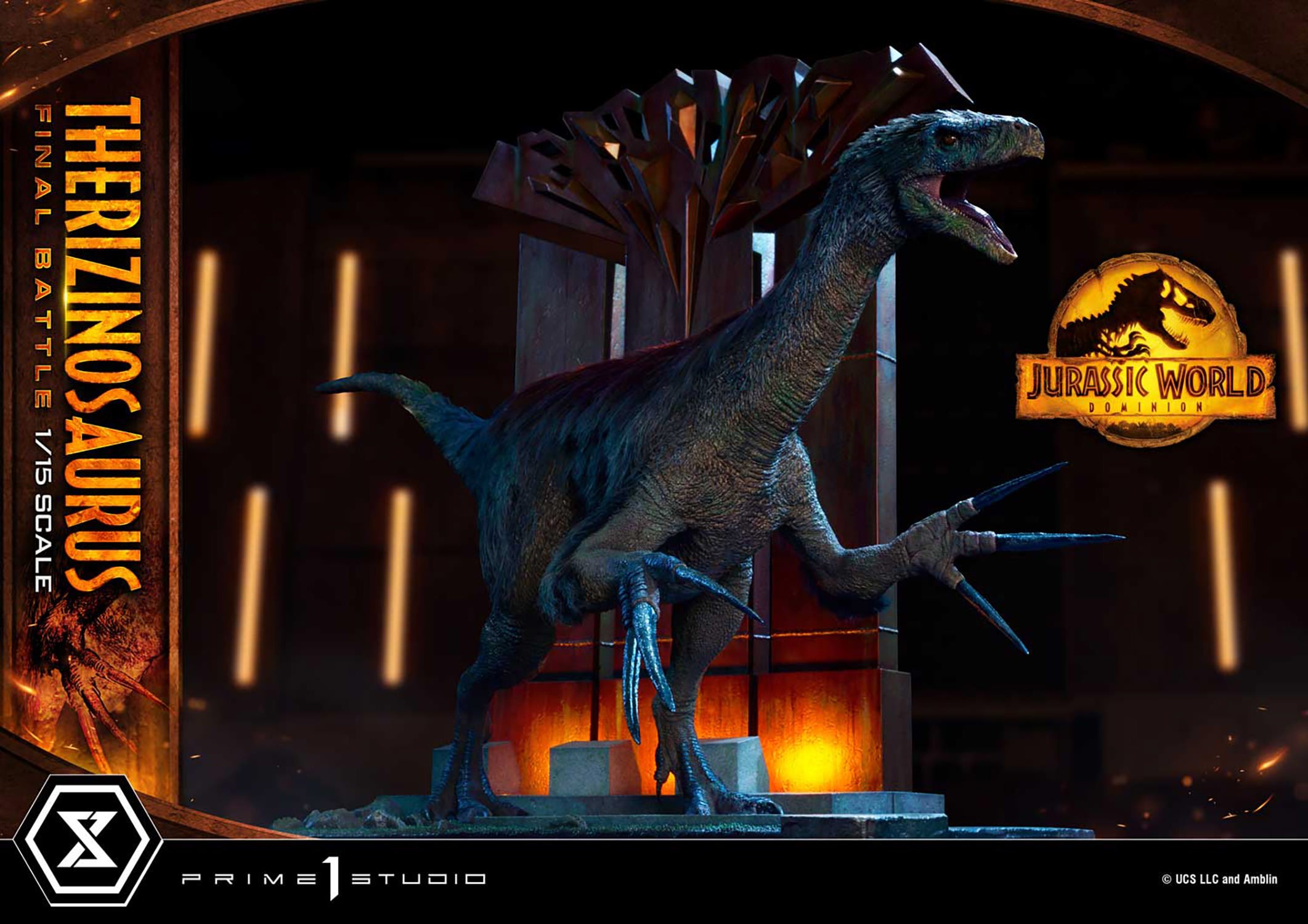 Jurassic World Dominion Therizinosaurus Final Battle (Bonus Version) Statues  (Prototype Shown) View 16