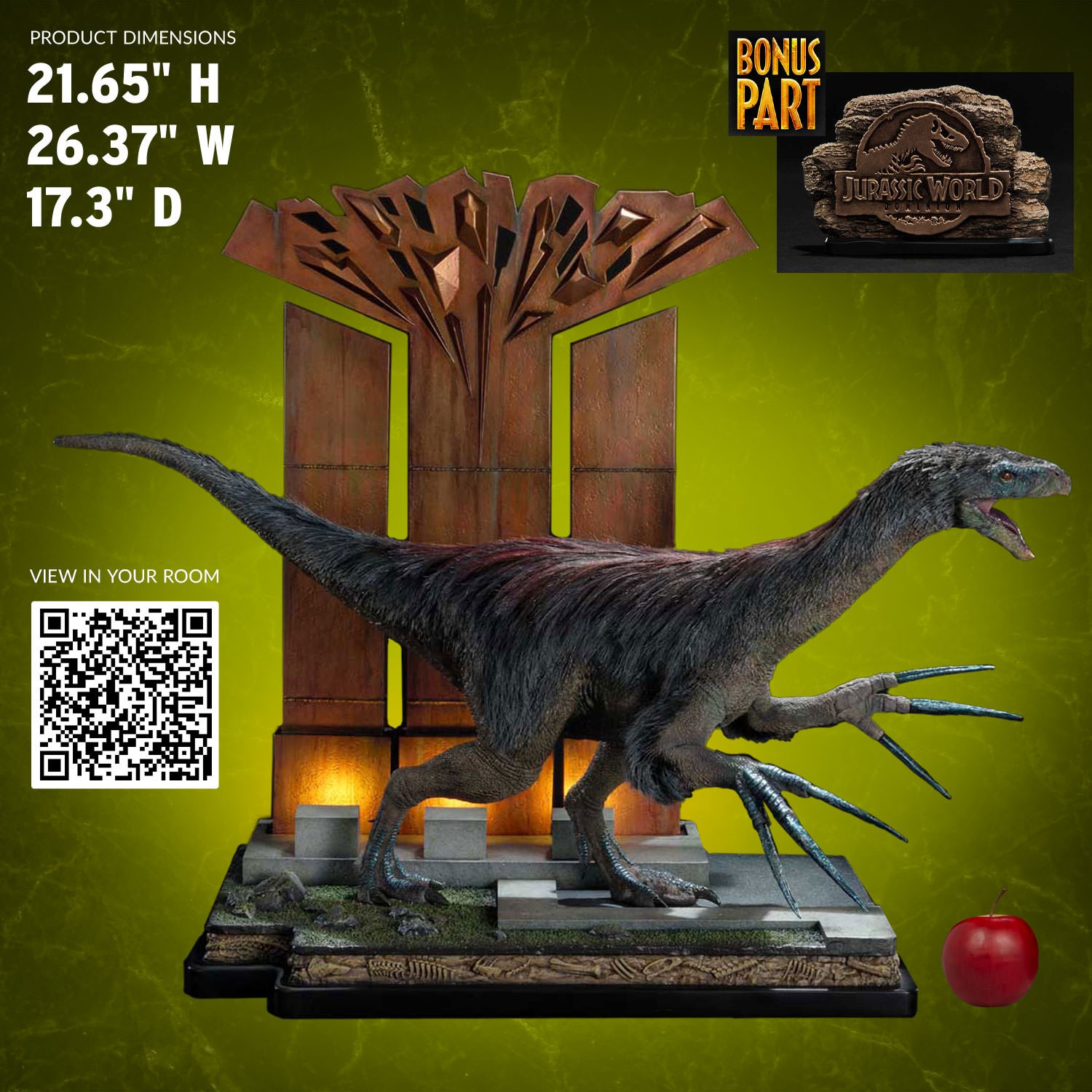 Jurassic World Dominion Therizinosaurus Final Battle (Bonus Version) Statues  (Prototype Shown) View 2