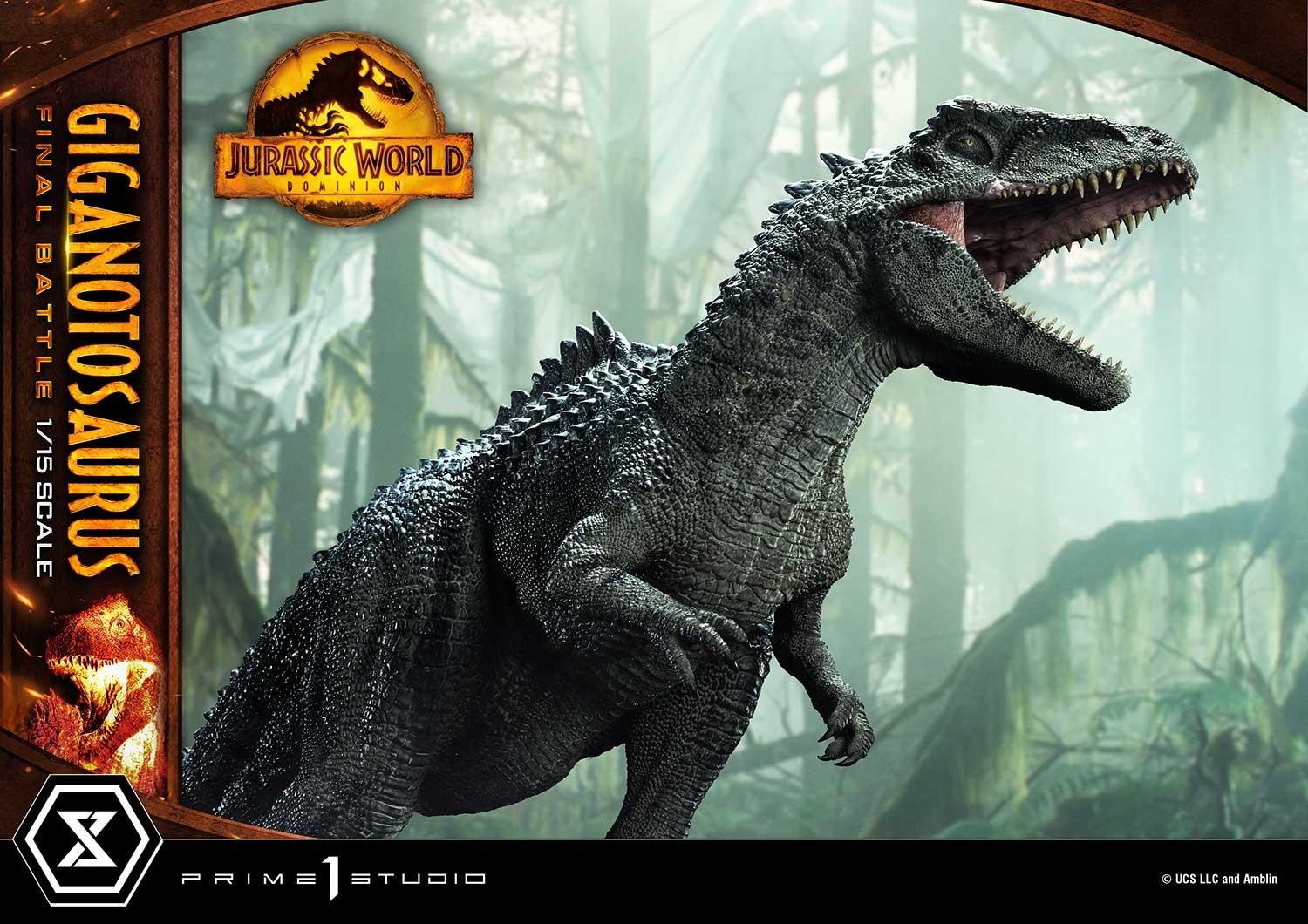 Jurassic World Dominion Giganotosaurus Final Battle (Bonus Version) Statues  (Prototype Shown) View 1