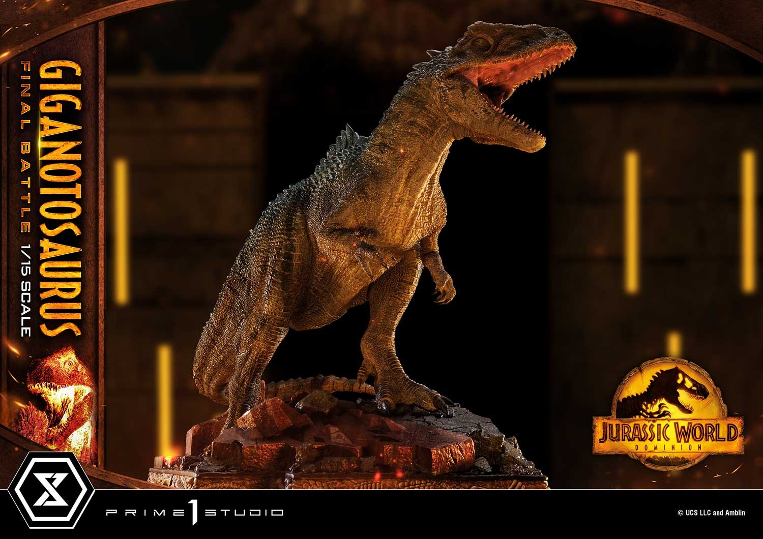 Jurassic World Dominion Giganotosaurus Final Battle (Bonus Version) Statues  (Prototype Shown) View 4