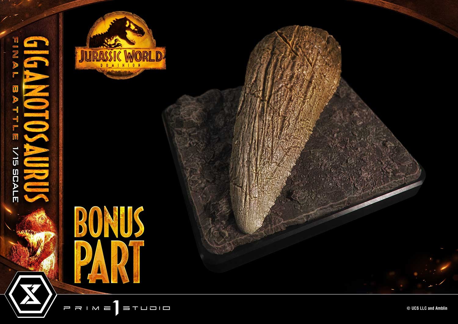 Jurassic World Dominion Giganotosaurus Final Battle (Bonus Version) Statues  (Prototype Shown) View 5