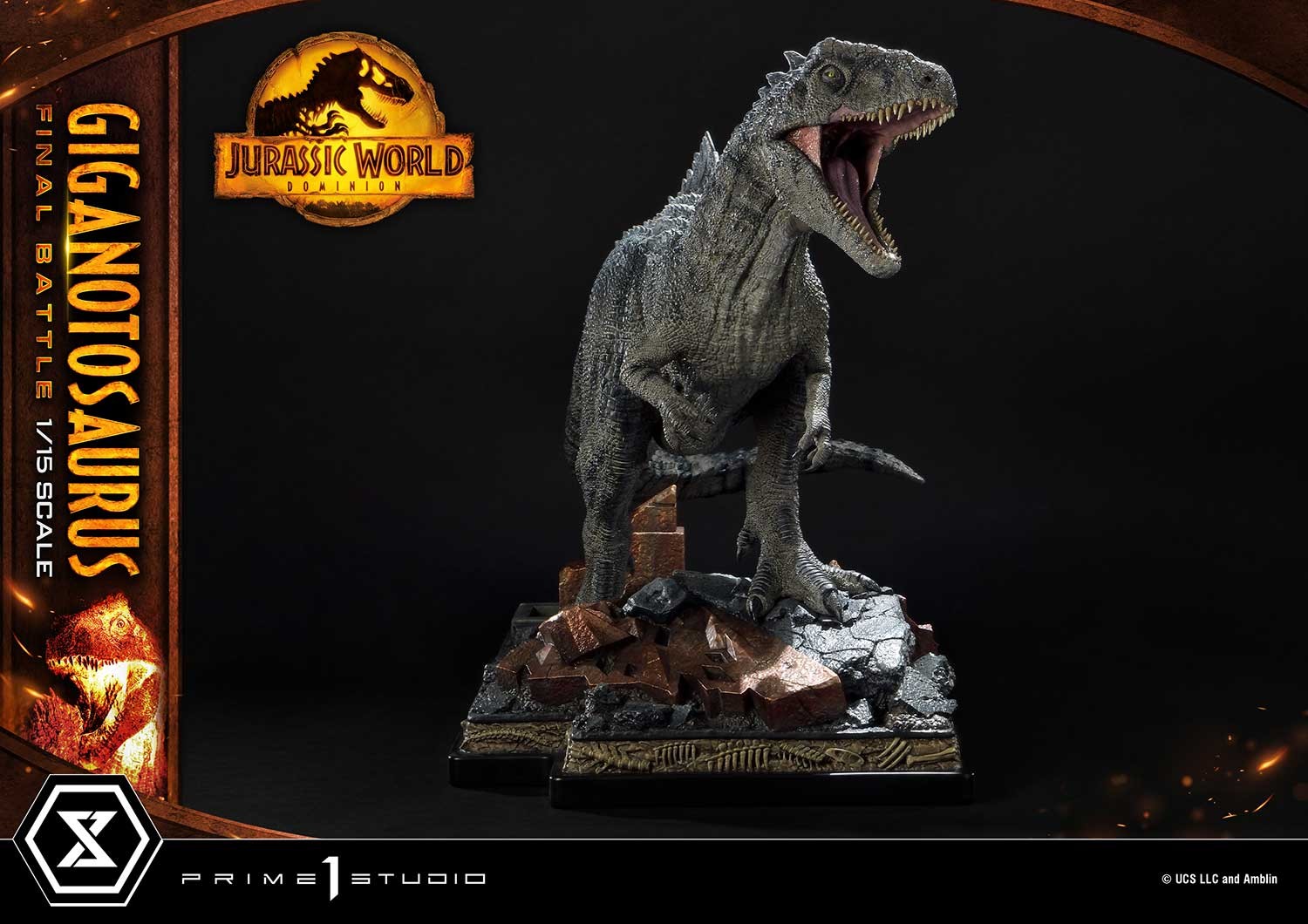 Jurassic World Dominion Giganotosaurus Final Battle (Bonus Version) Statues  (Prototype Shown) View 13