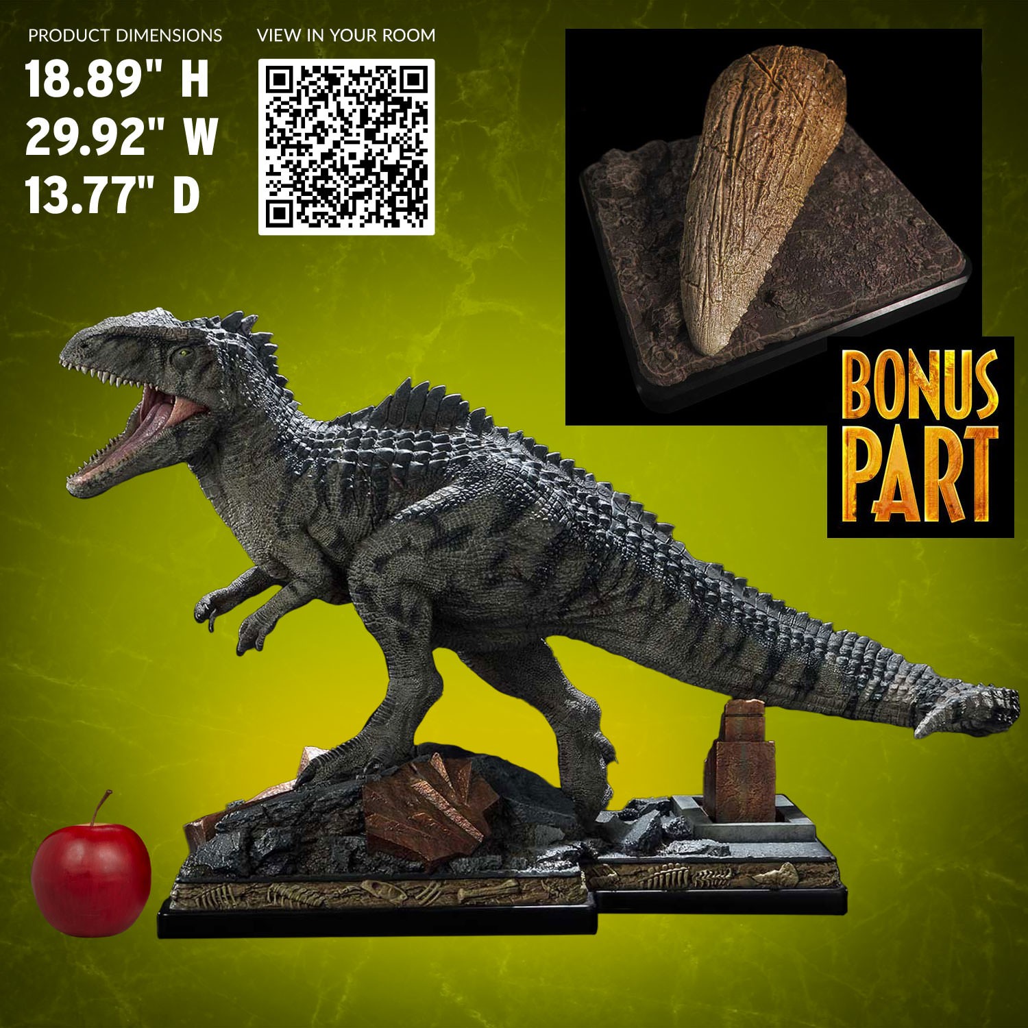 Jurassic World Dominion Giganotosaurus Final Battle (Bonus Version) Statues  (Prototype Shown) View 2